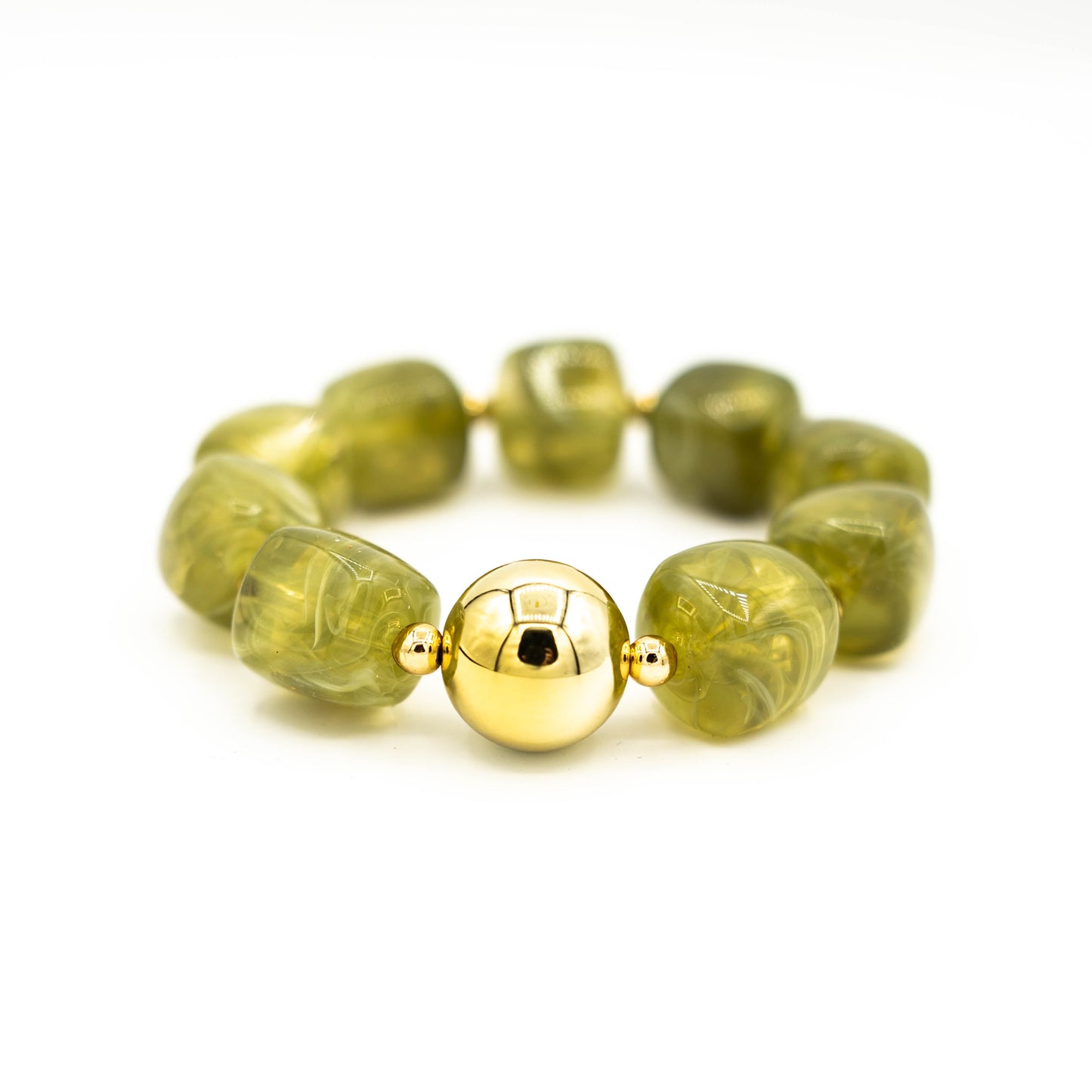 Groene kralen armband
