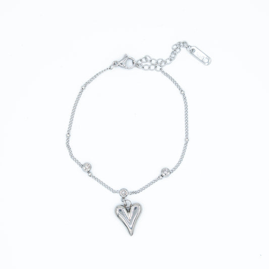 Pure heart bedelarmband met steentjes