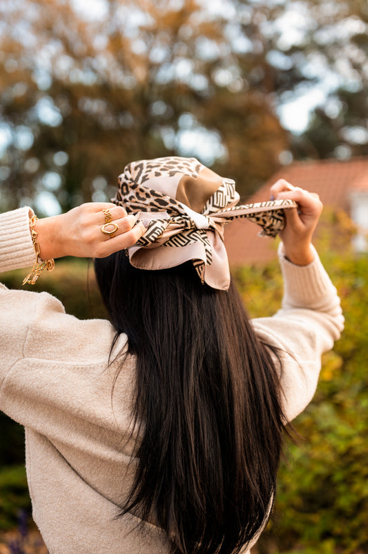 Panter satijn sjaaltje