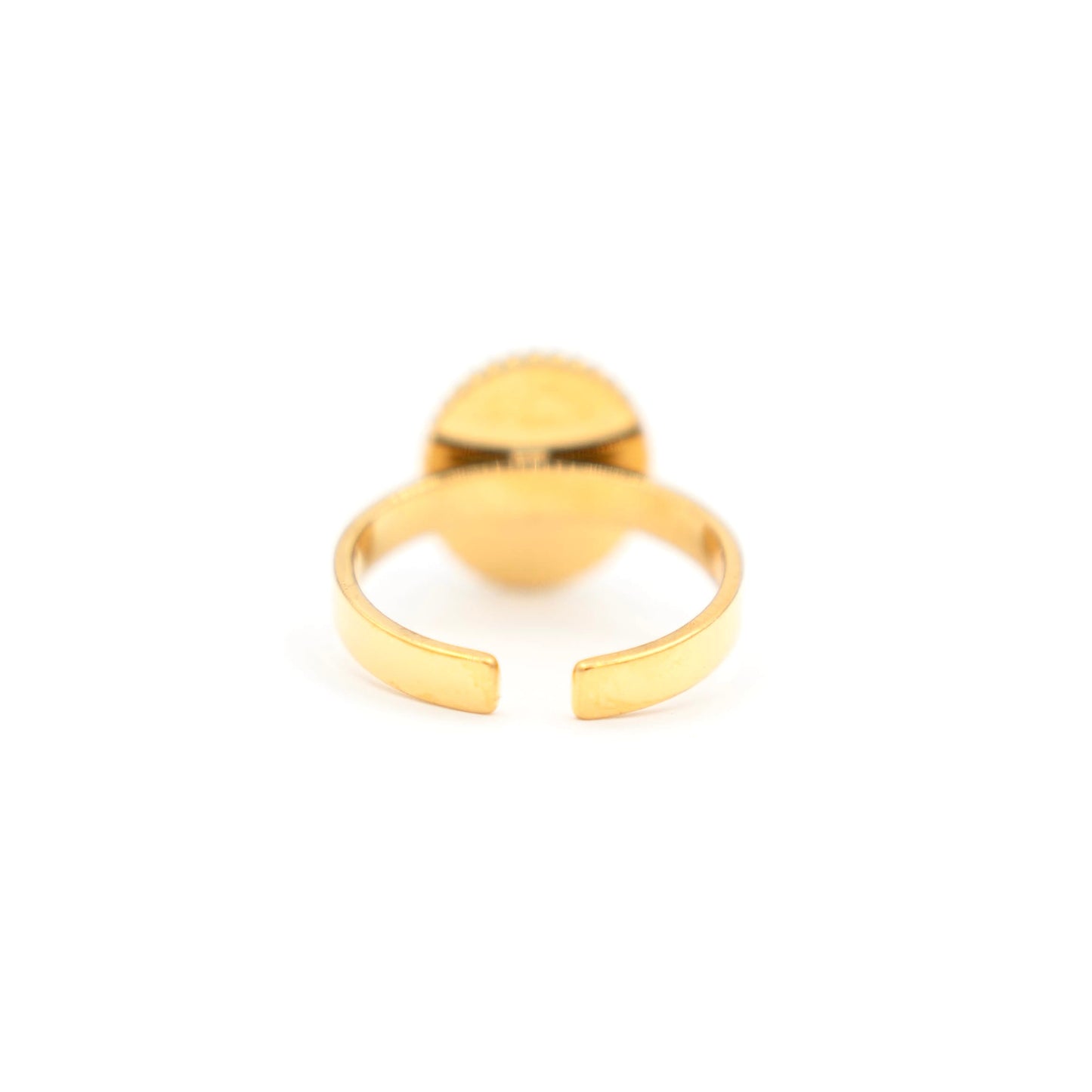 Bruine natuursteen ring