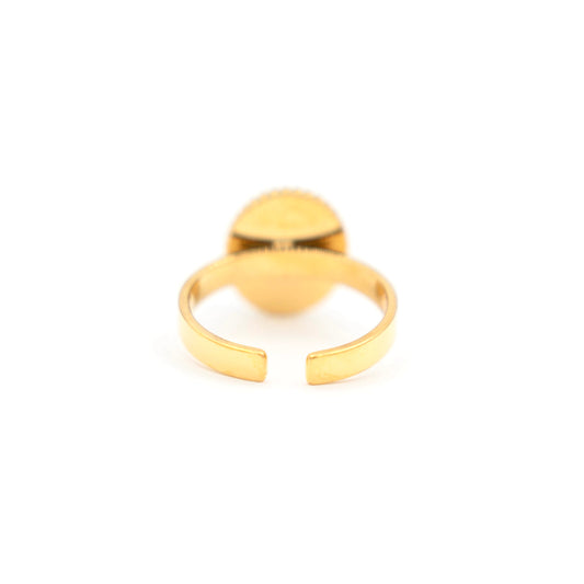 Bruine natuursteen ring