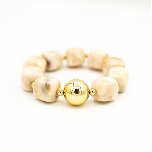 Beige kralen armband