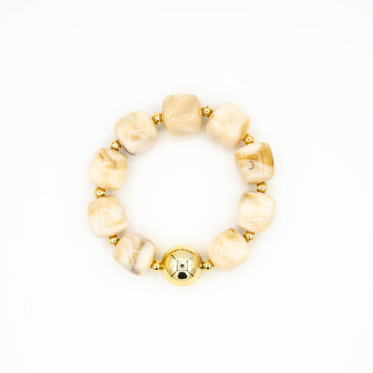 Beige kralen armband