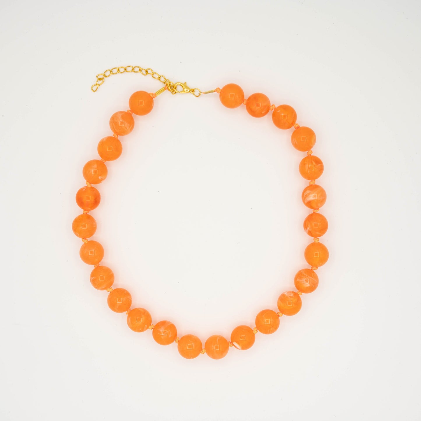 Oranje kralen ketting