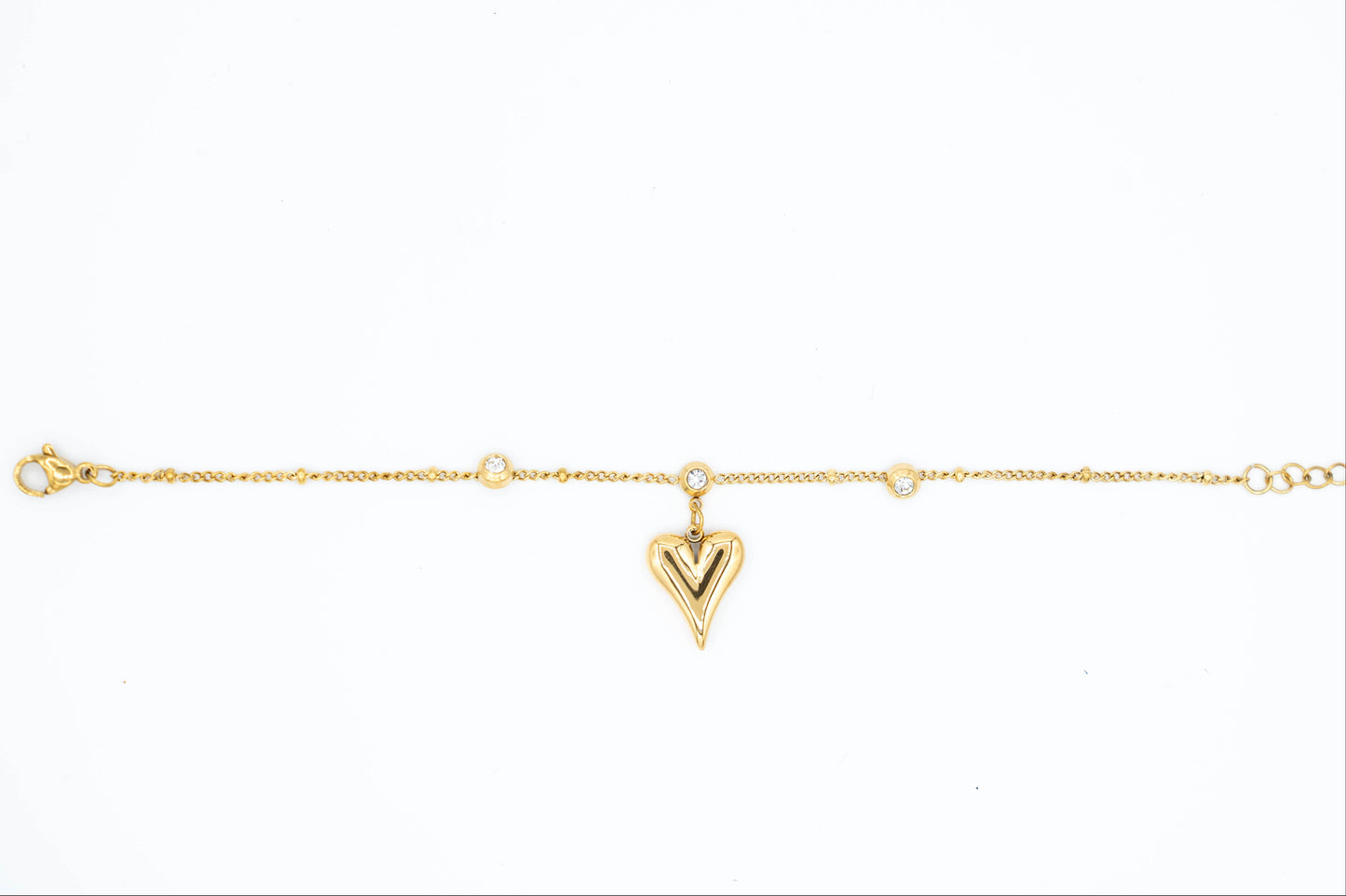 Pure heart bedelarmband met steentjes