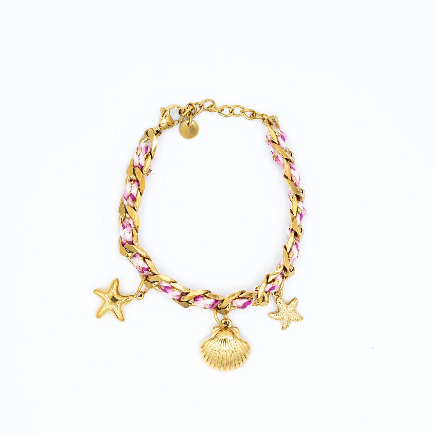 Beachy roze bedelarmband