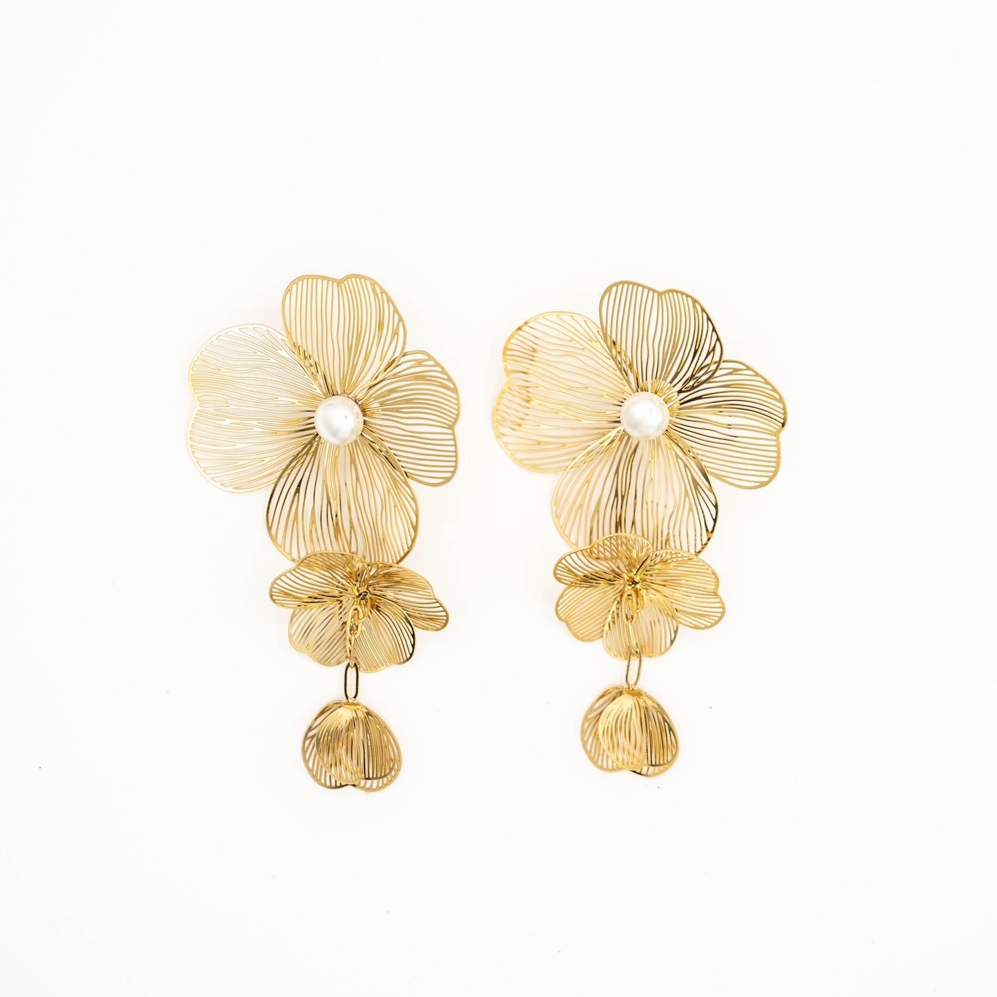 Statement flower oorbellen