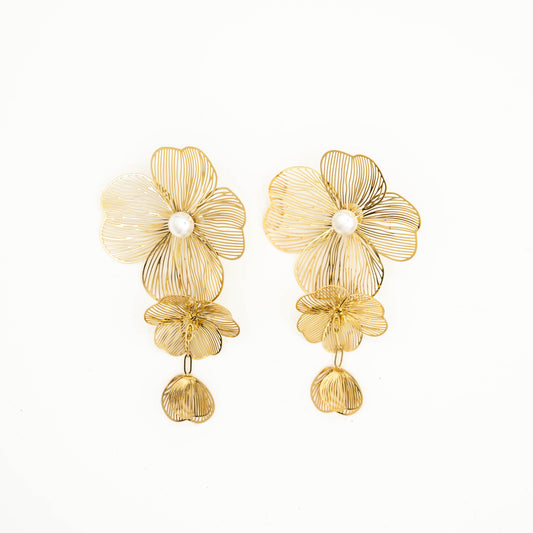 Statement flower oorbellen