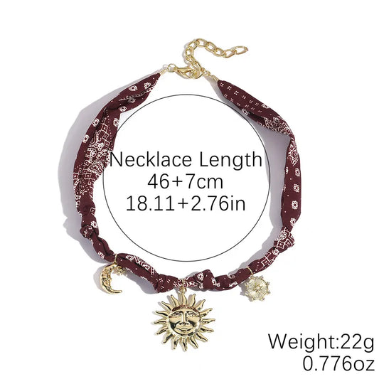 Happy sun bandana ketting