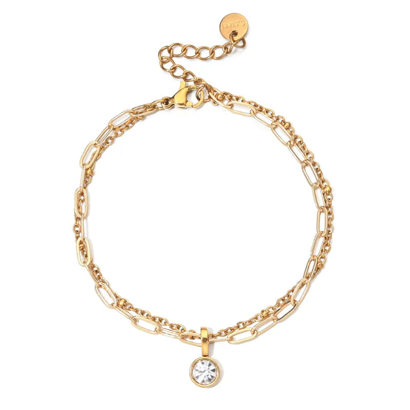 Birthstone dubbele armband