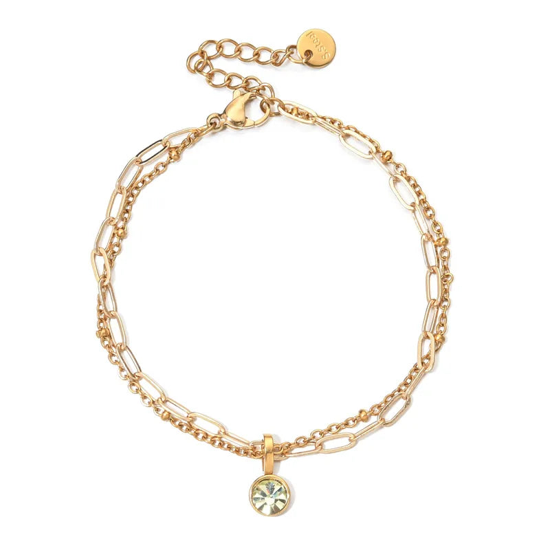 Birthstone dubbele armband