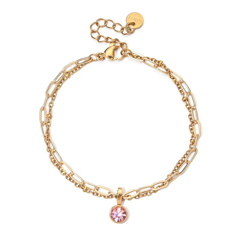 Birthstone dubbele armband