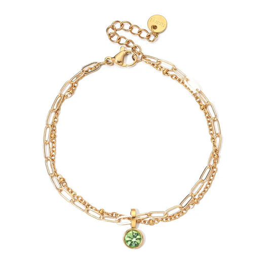 Birthstone dubbele armband